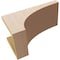Ekena Millwork 8"W x 16"D x 8"H Wide Huntington Rough Cedar Woodgrain TimberThane Corbel, Primed Tan CORUR08X16X08HUNRCPR - alternate 5